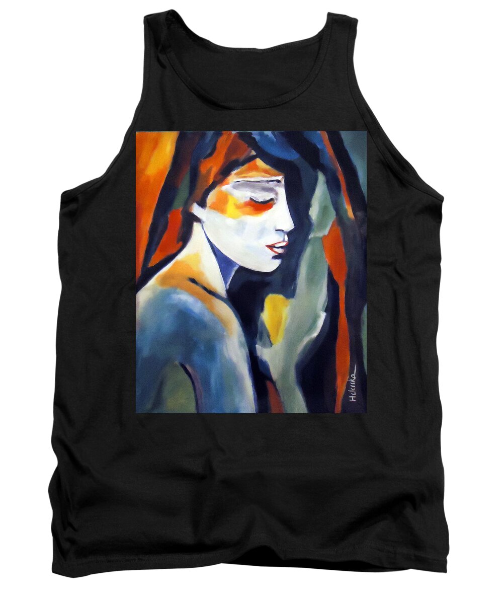 Nude Figures Tank Top featuring the painting Devotional Journey by Helena Wierzbicki