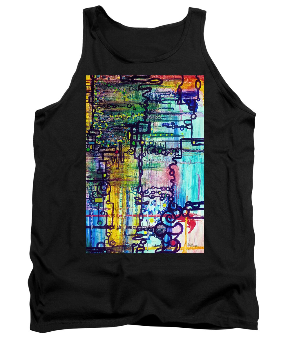 Order Tank Top featuring the painting Emergent Order by Regina Valluzzi