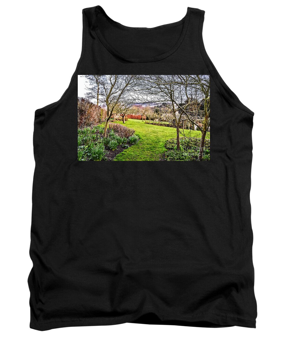 Travel Tank Top featuring the photograph English Garden #1 by Elvis Vaughn