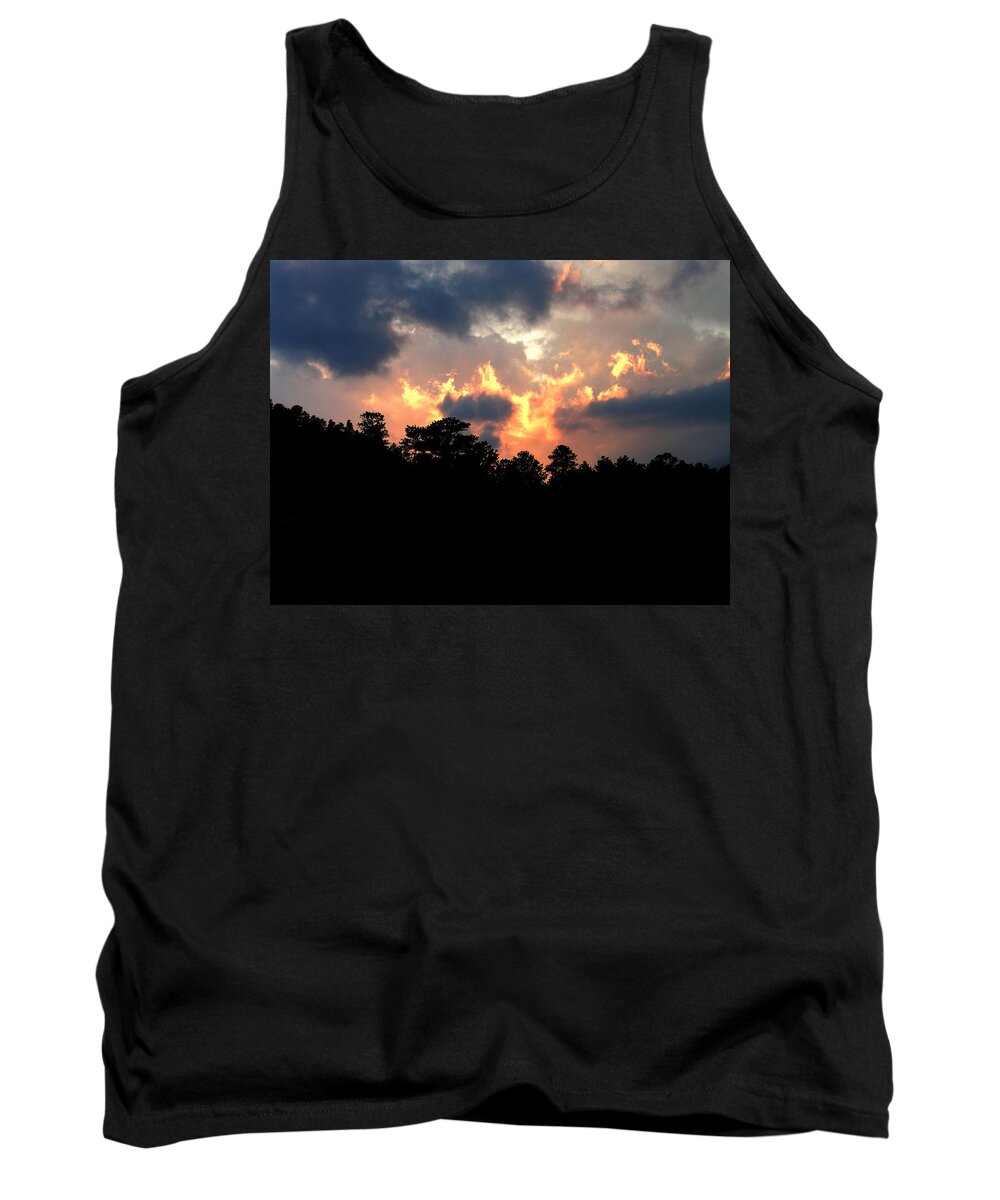 Sunset Tank Top featuring the photograph Fire in the Sky #1 by Craig Burgwardt