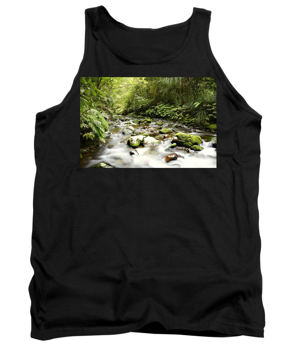 Water Tank Top featuring the photograph Forest stream #1 by Les Cunliffe