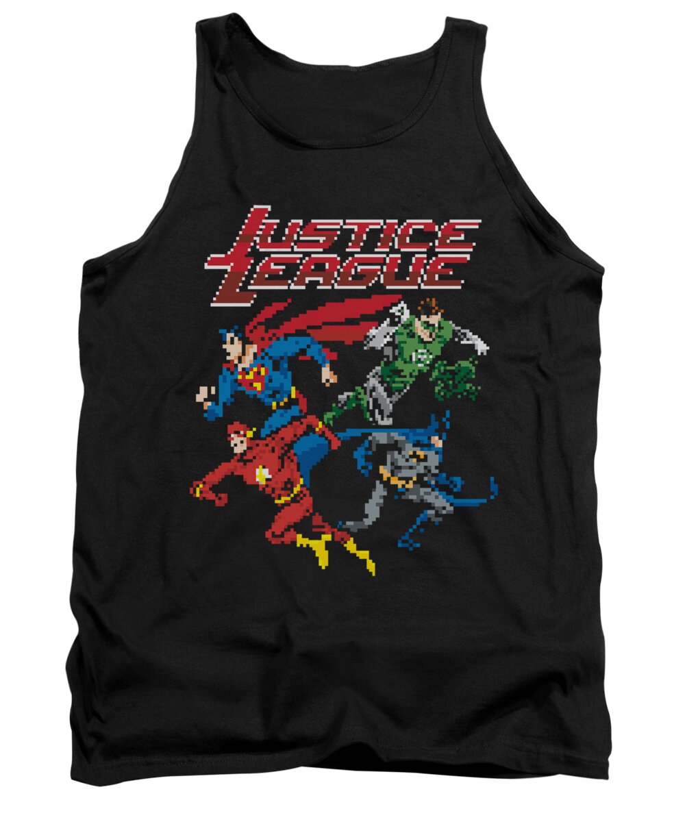 Justice League Of America Tank Top featuring the digital art Jla - Pixel League by Brand A
