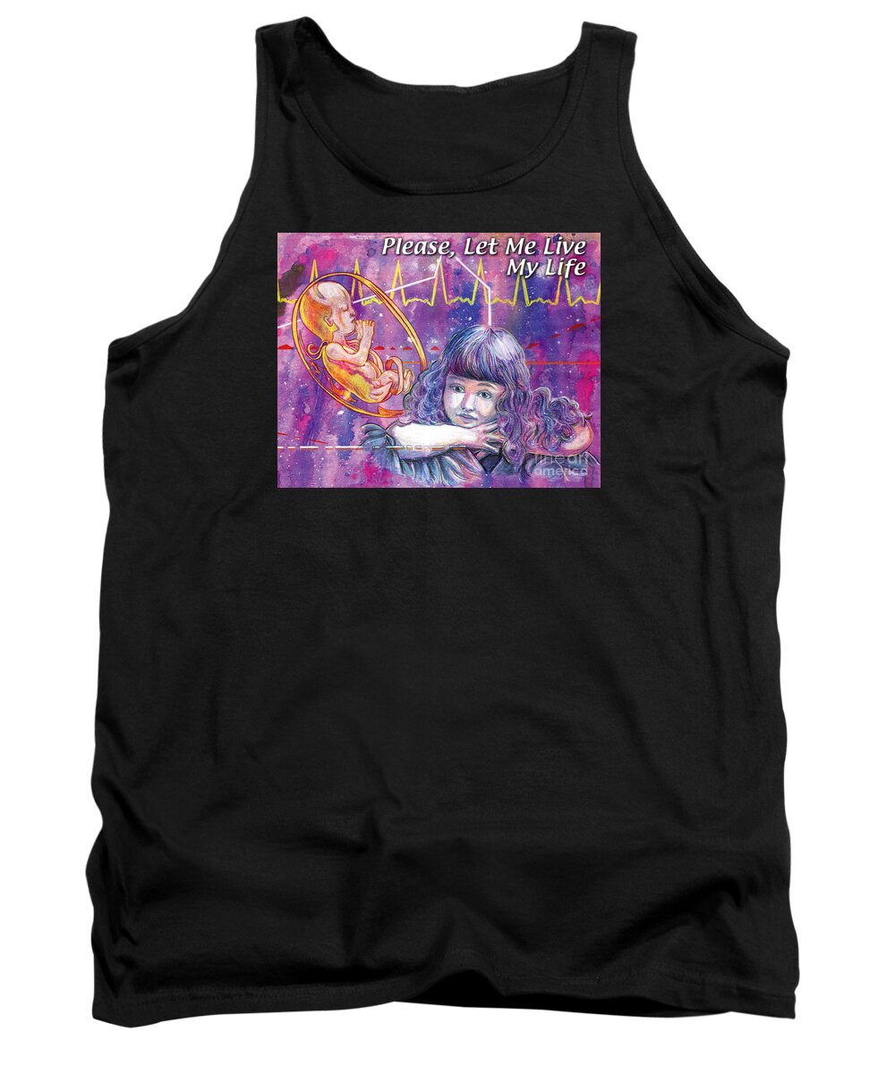Abortion Tank Top featuring the painting Let Me Live by Todd L Thomas