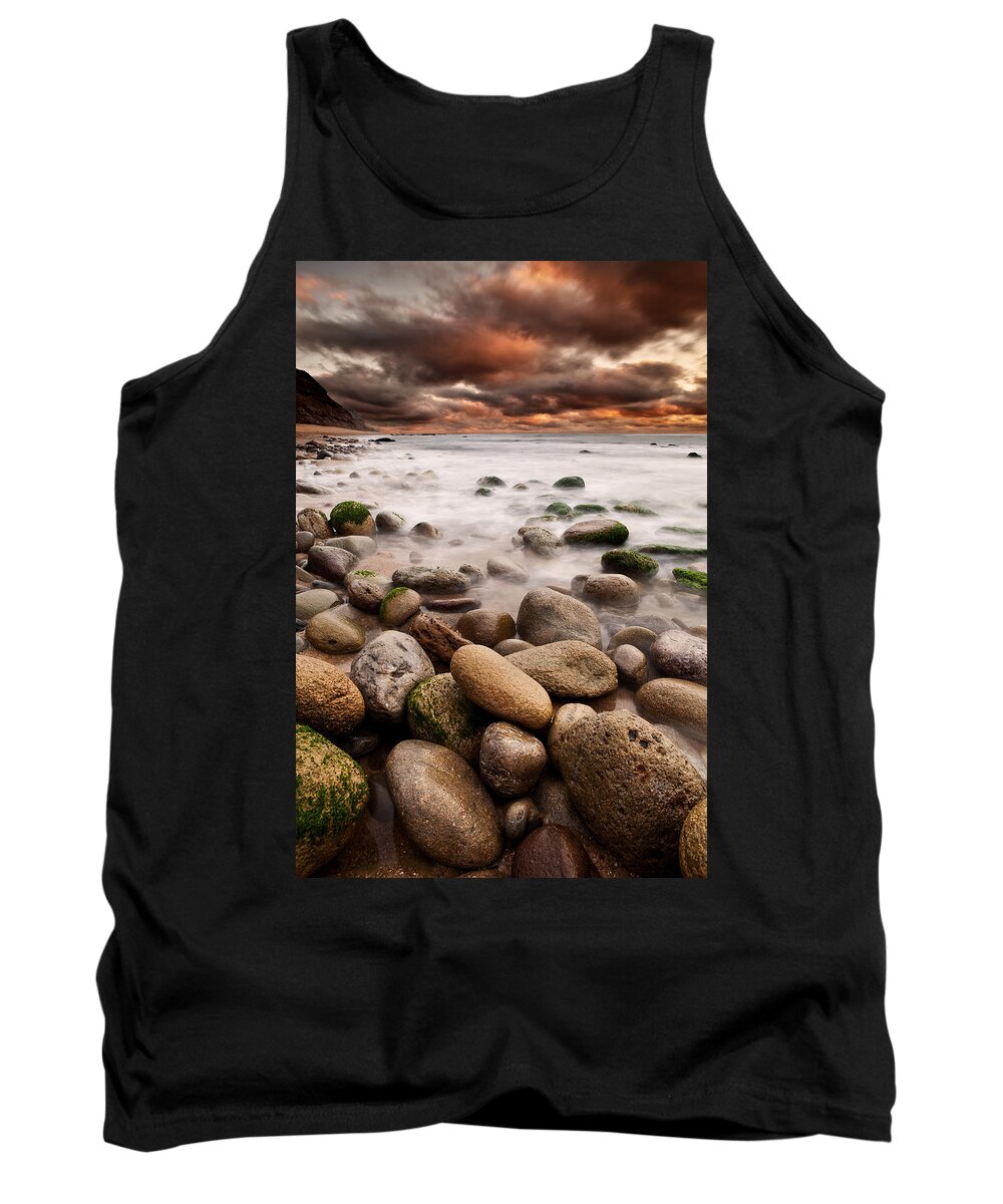 Rocks Tank Top featuring the photograph Lost in a moment #1 by Jorge Maia