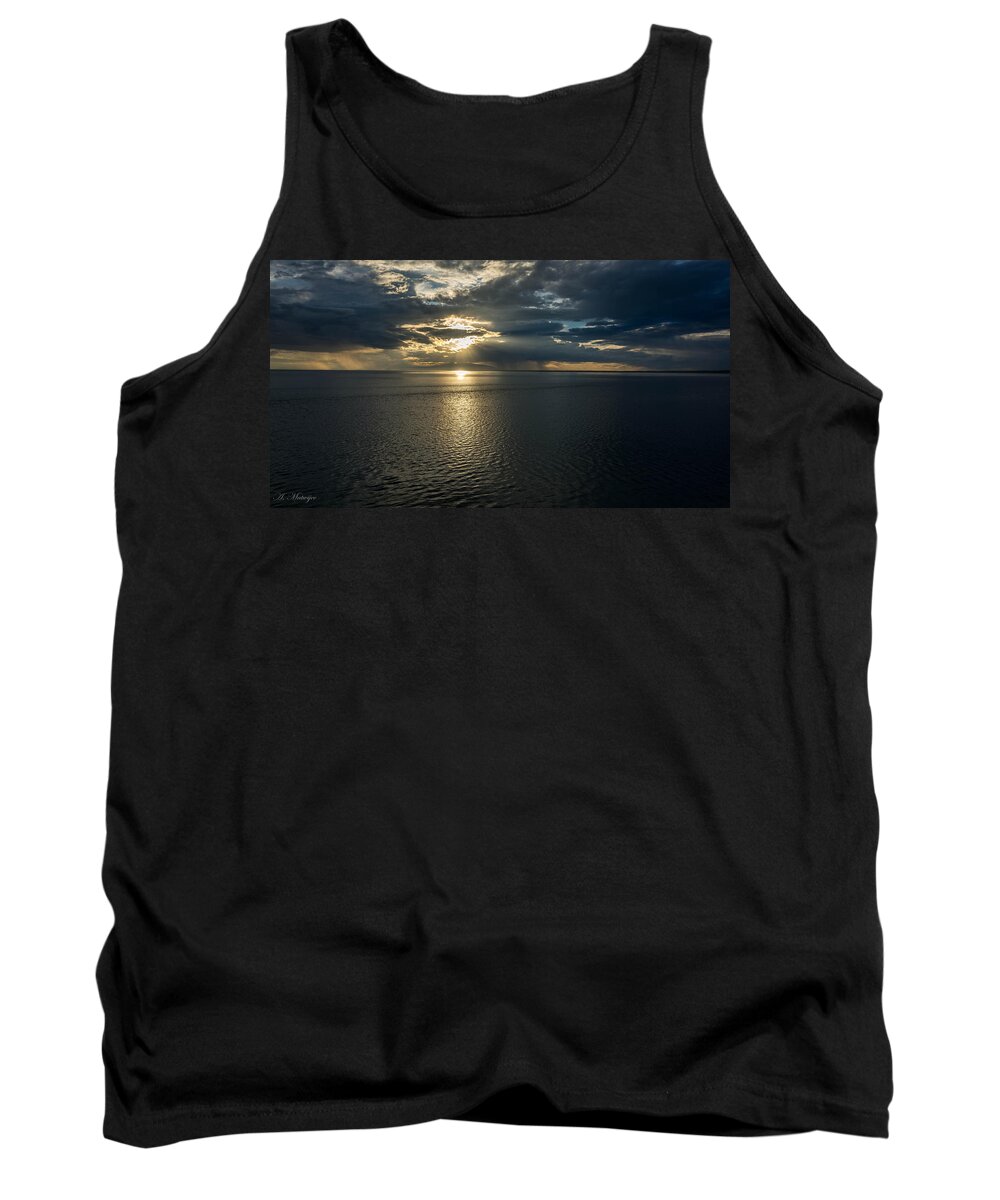 Alaska Tank Top featuring the photograph Midnight Sun Over Mount Susitna #1 by Andrew Matwijec
