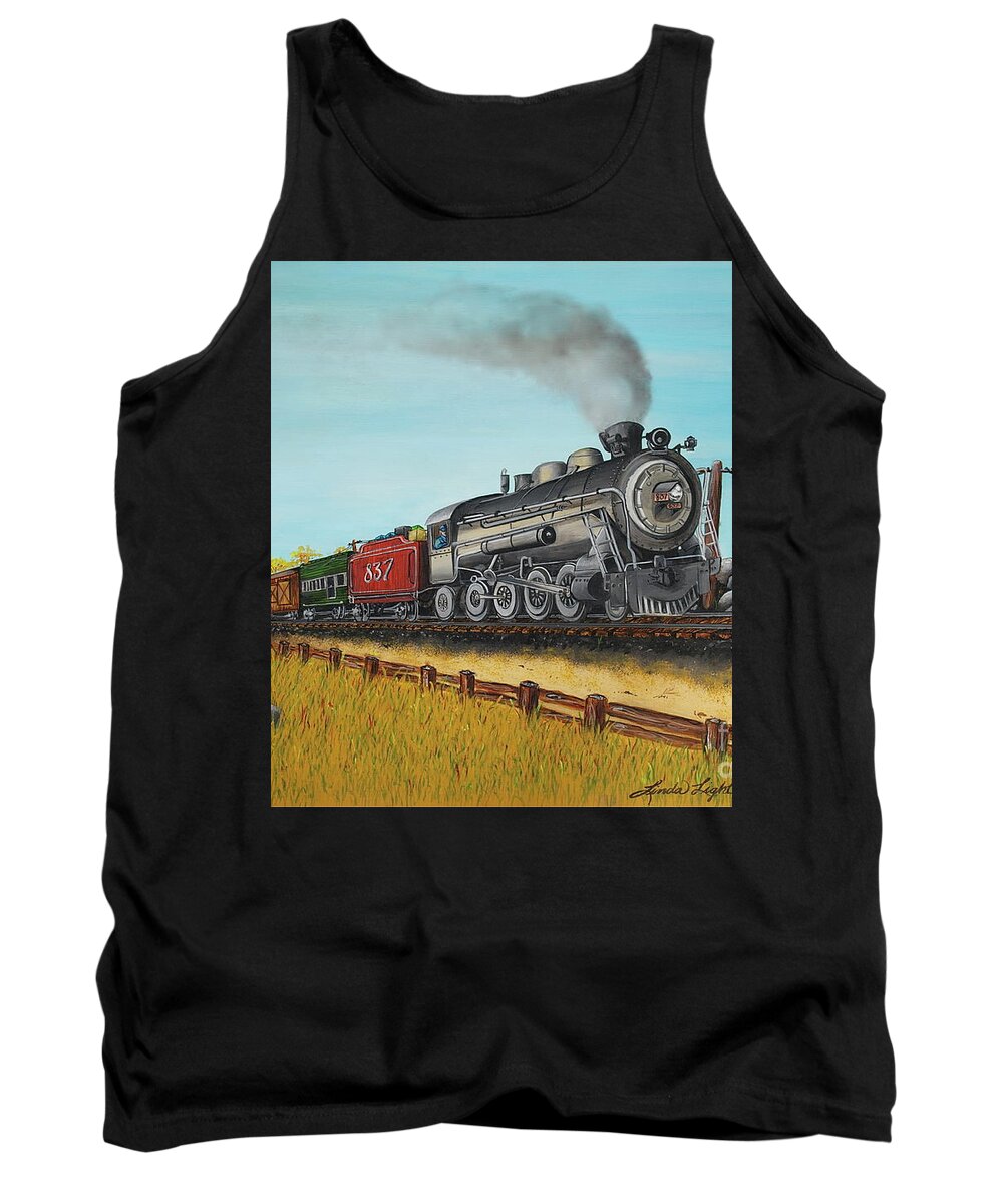 Acrylic Painting Tank Top featuring the painting American Express by Linda Simon