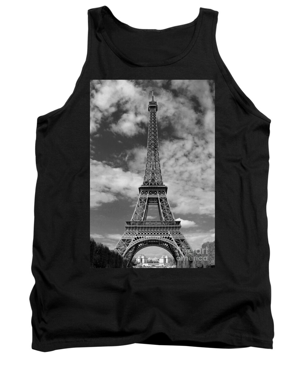 Paris Tank Top featuring the photograph Architectural Standout bw by Ann Horn