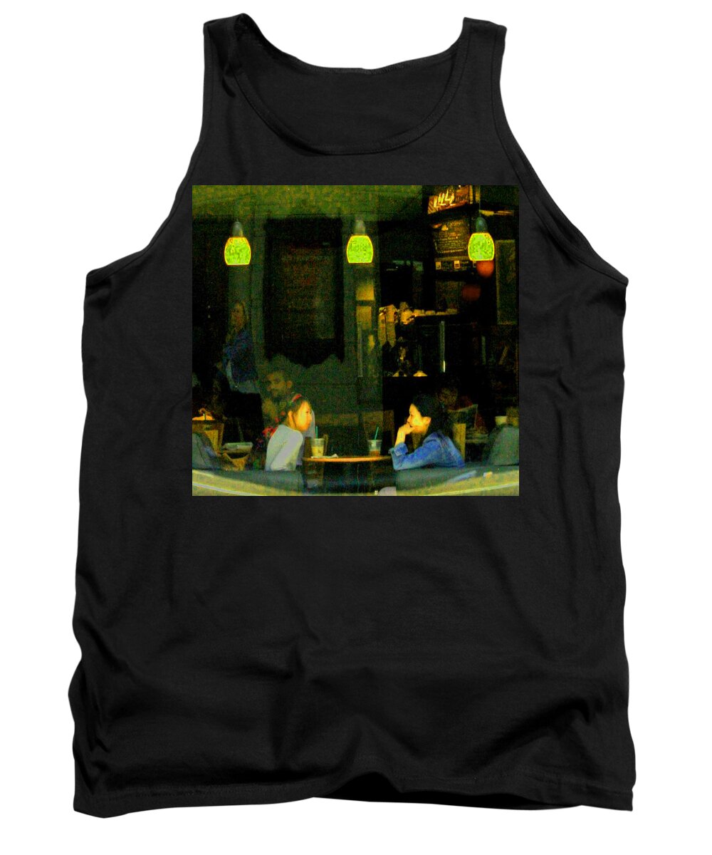 Starbucks Tank Top featuring the digital art Coffee Talk #2 by Joseph Coulombe
