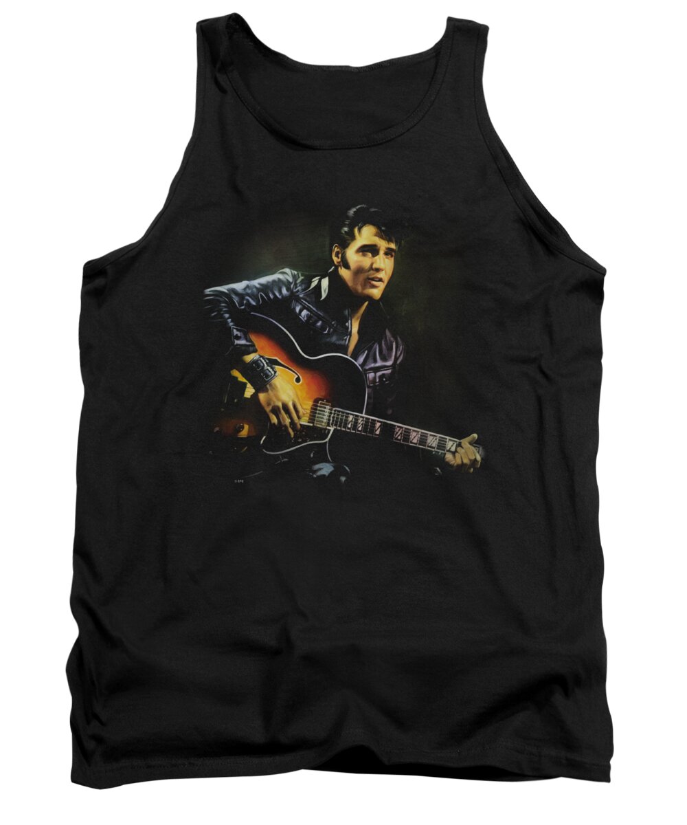 Musician Tank Top featuring the digital art Elvis - 1968 #2 by Brand A