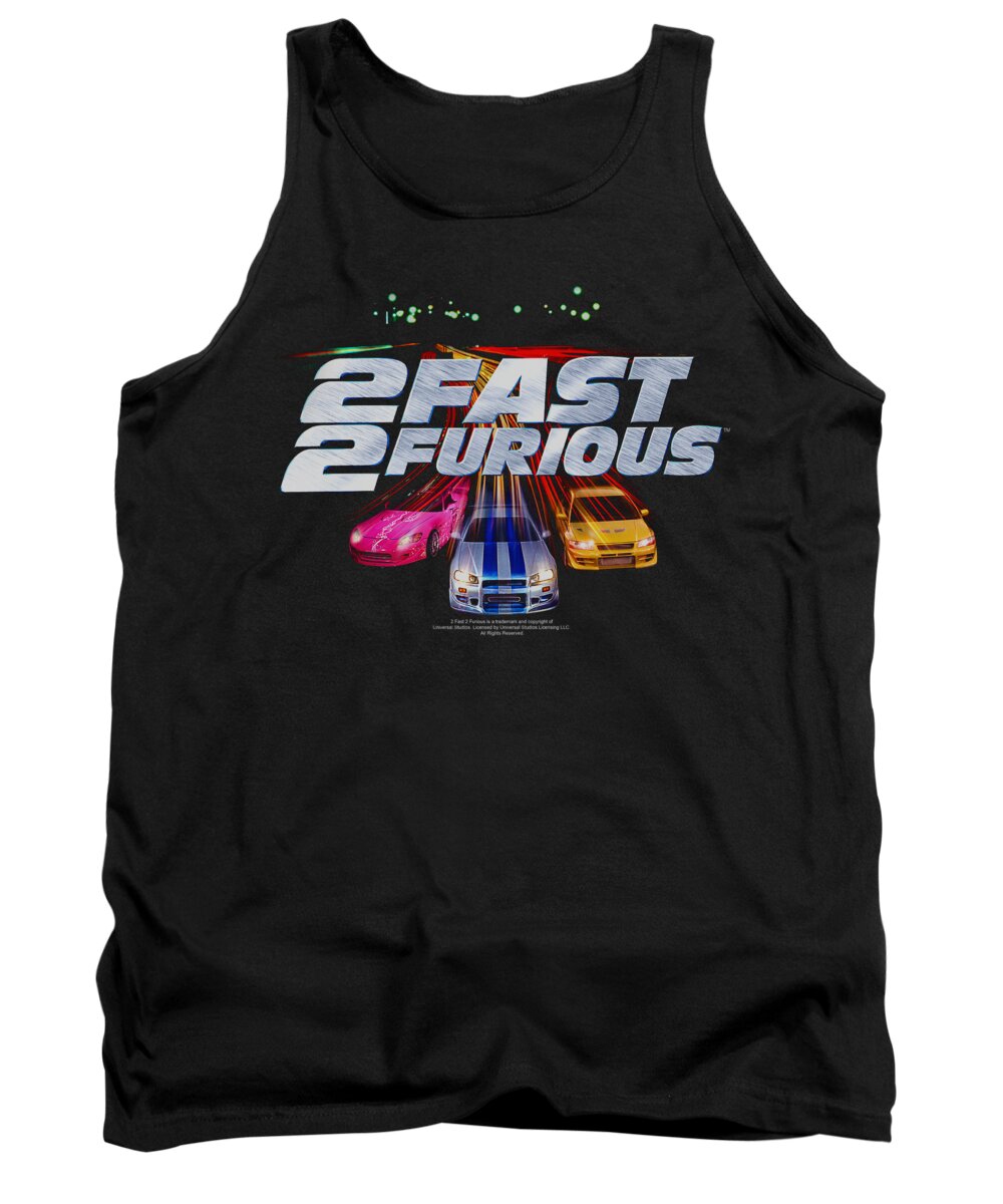 2 Fast 2 Furious Tank Top featuring the digital art 2 Fast 2 Furious - Logo by Brand A