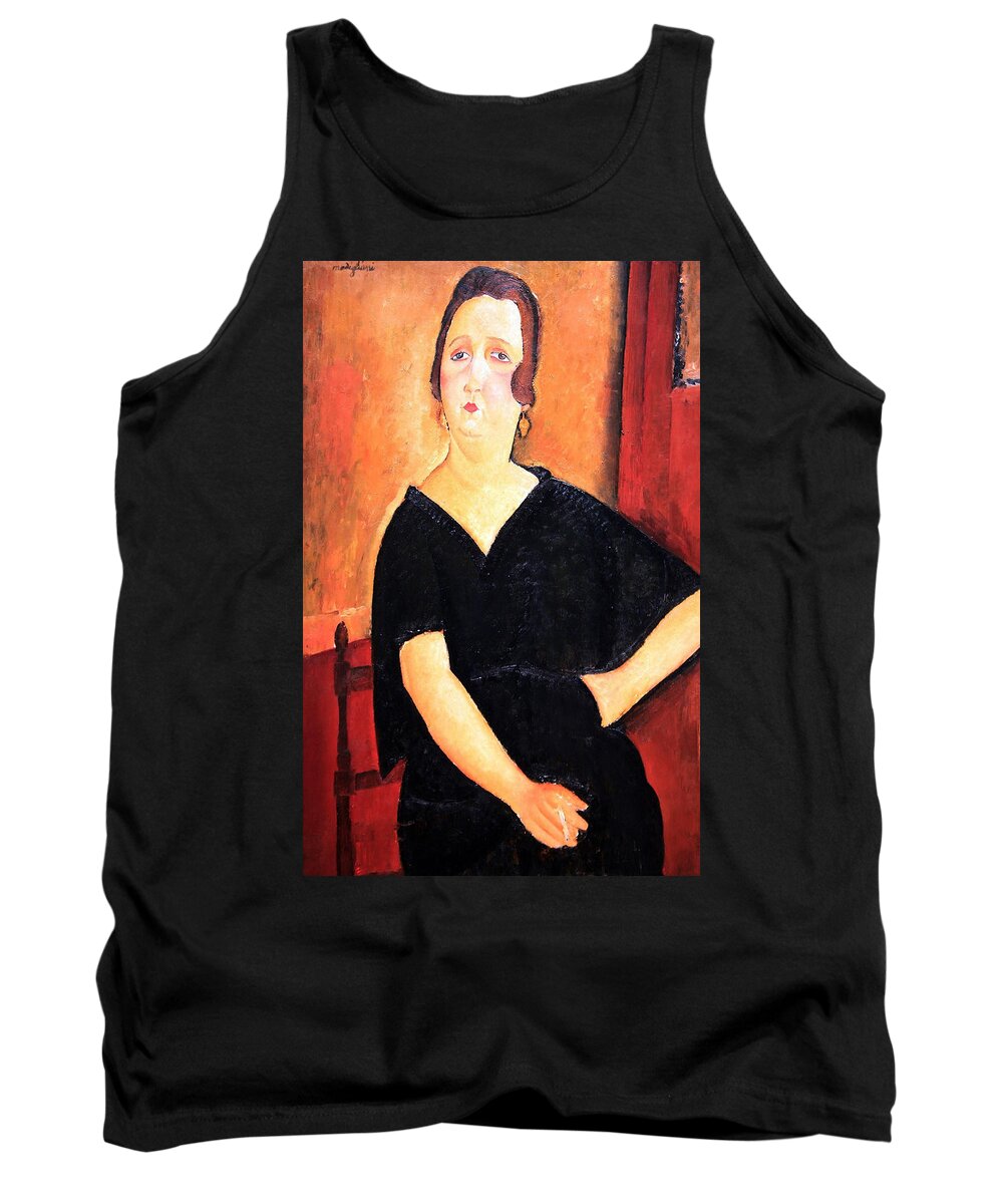 Madame Amedee Tank Top featuring the photograph Modigliani's Madame Amedee -- Woman With Cigarette #2 by Cora Wandel