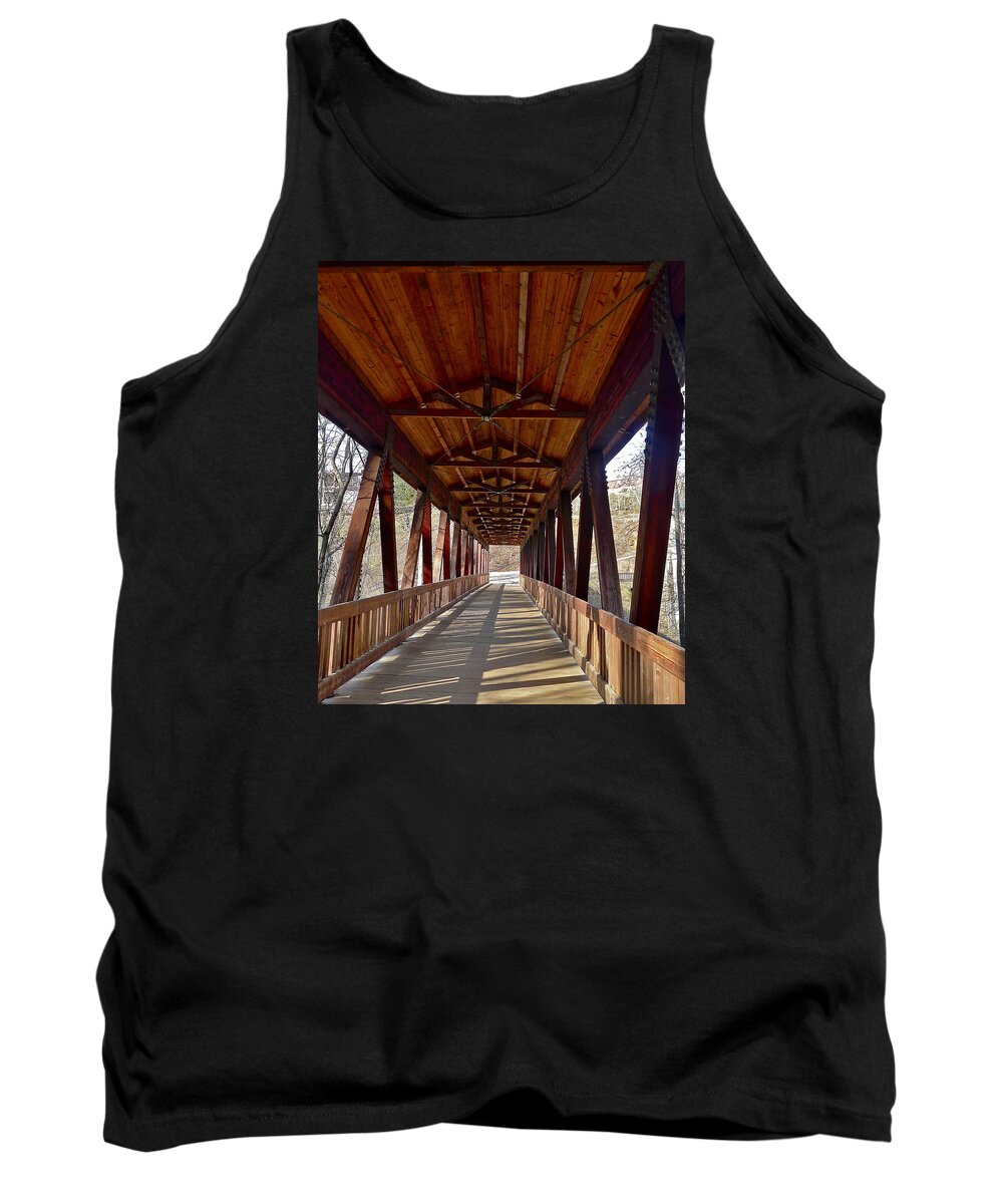 Bridge Tank Top featuring the photograph Roswell Bridge by Denise Mazzocco