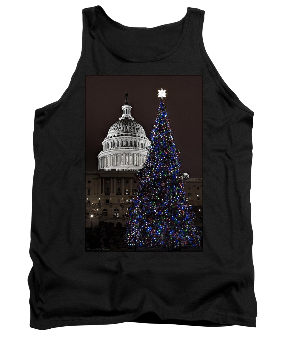 Us Capitol Tank Top featuring the photograph 2007 Capitol Tree by Erika Fawcett