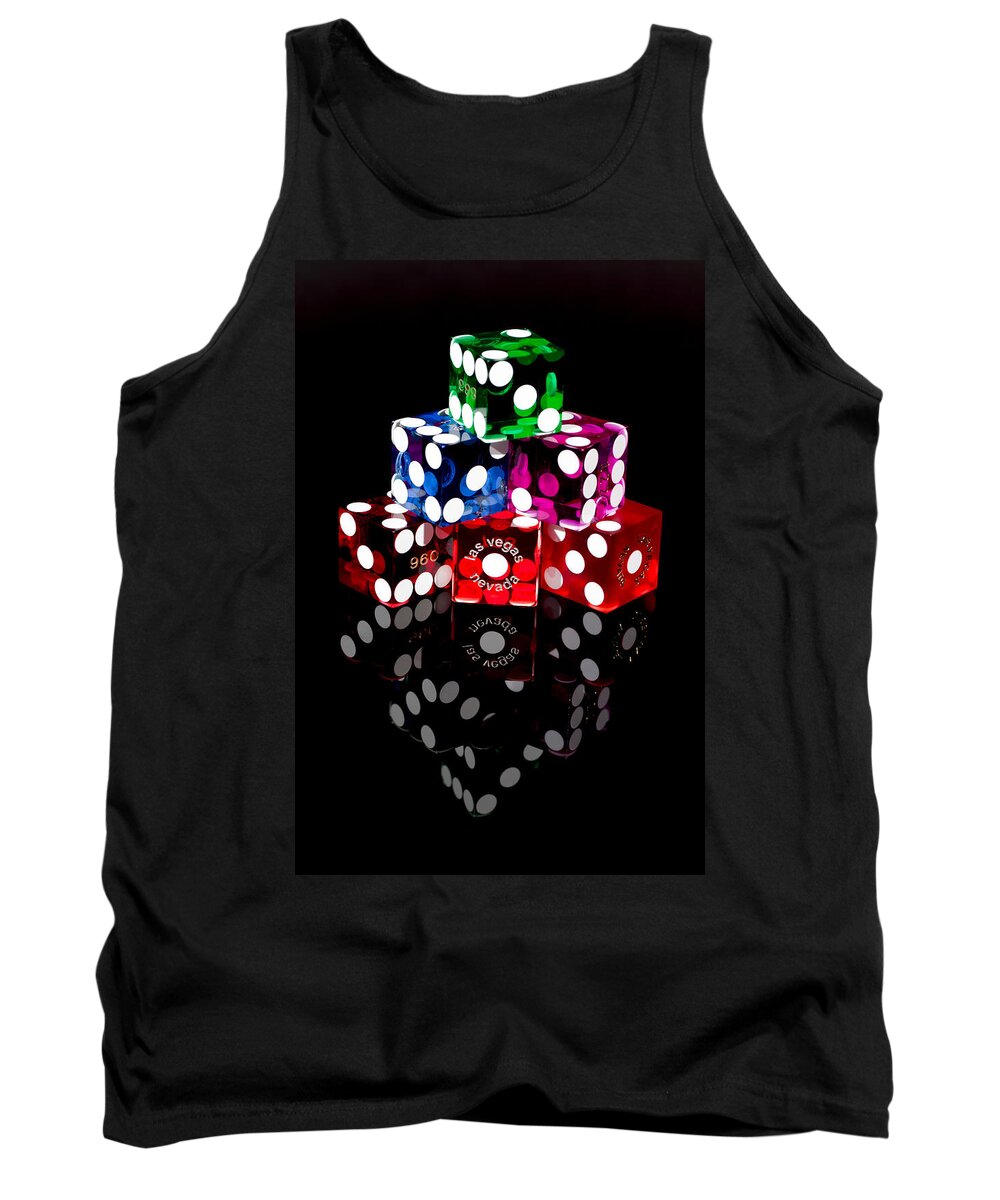 Dice Tank Top featuring the photograph Colorful Dice by Raul Rodriguez