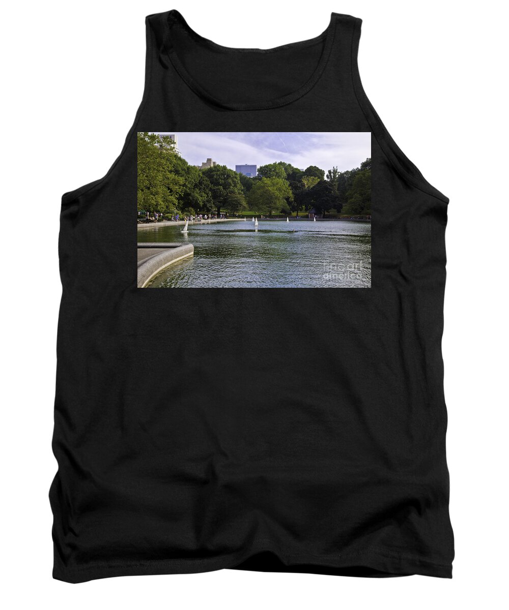 Pond Tank Top featuring the photograph Central Park Pond #3 by Madeline Ellis