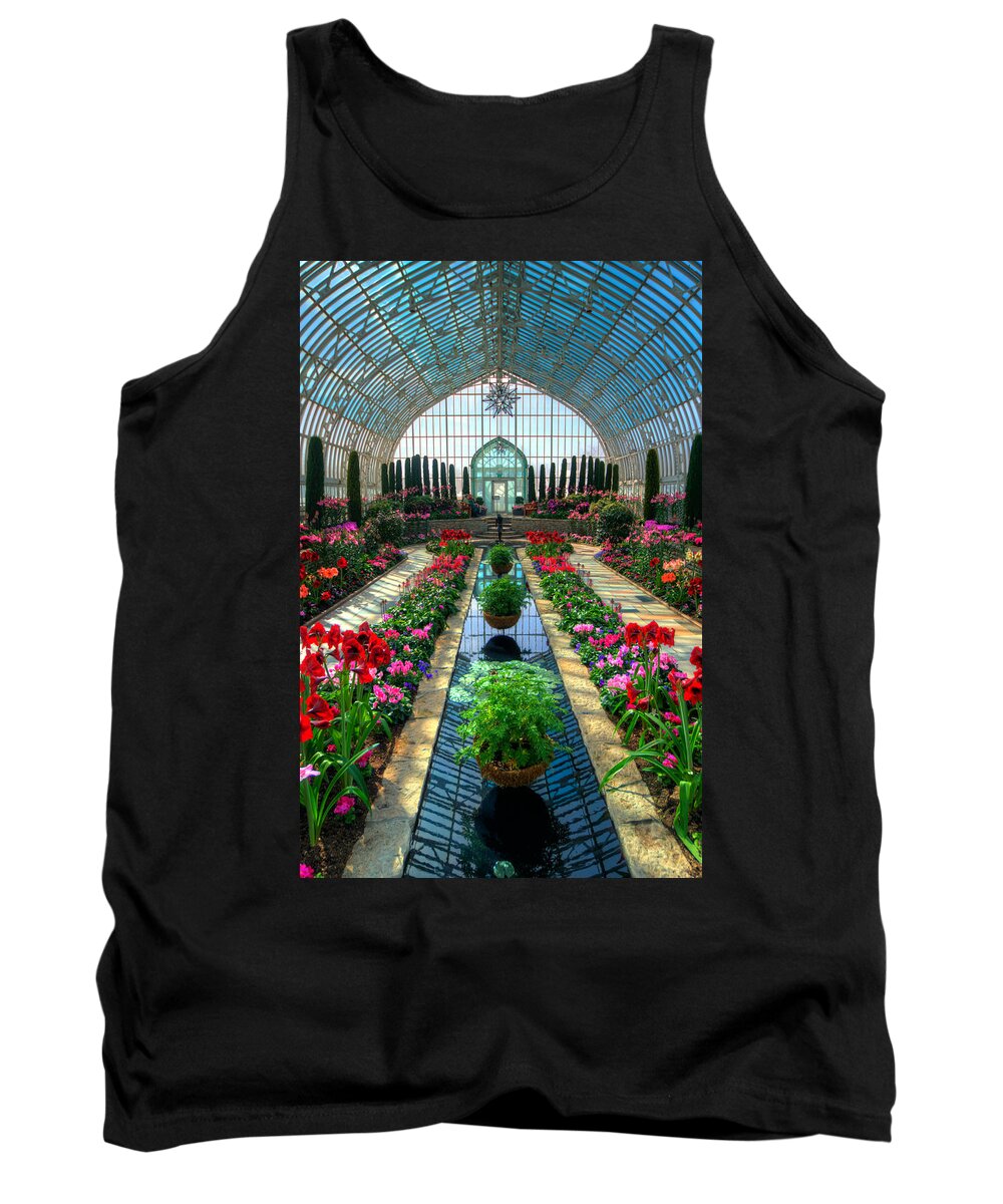 Sunken Garden Tank Top featuring the photograph Como Conservatory #3 by Amanda Stadther