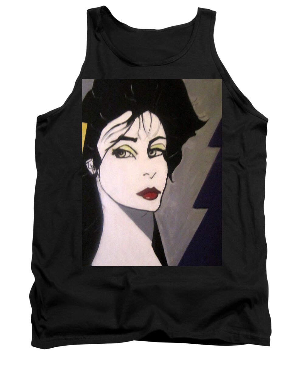 Art Deco Tank Top featuring the painting Art Deco #7 by Nora Shepley