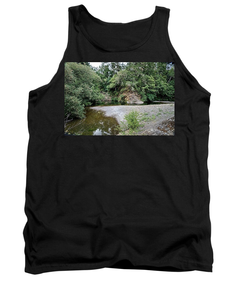 Navarro River Tank Top featuring the photograph Down by the River by Betty Depee