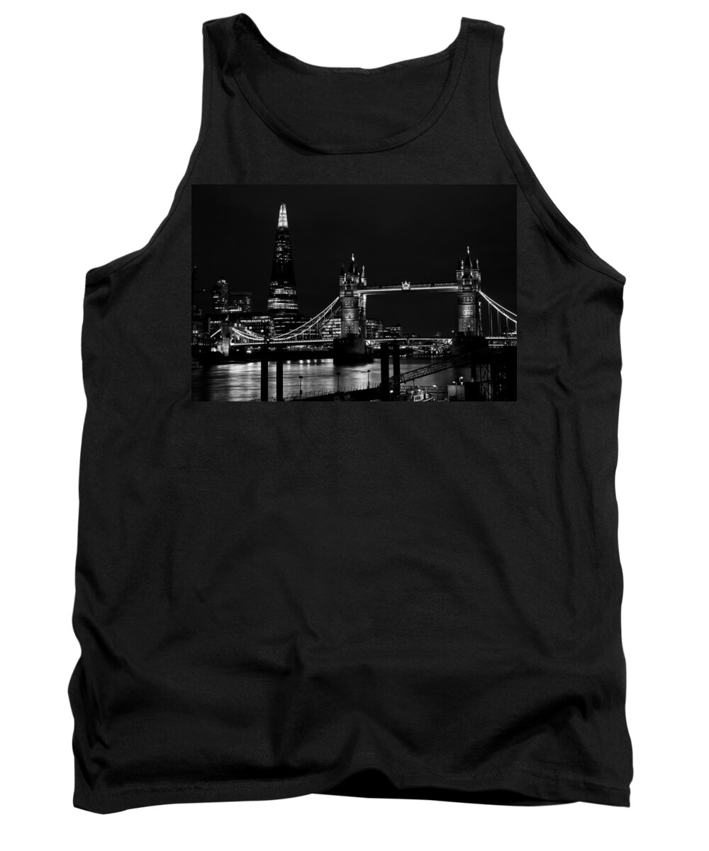 Tower Tank Top featuring the photograph The Shard and Tower Bridge #6 by David Pyatt