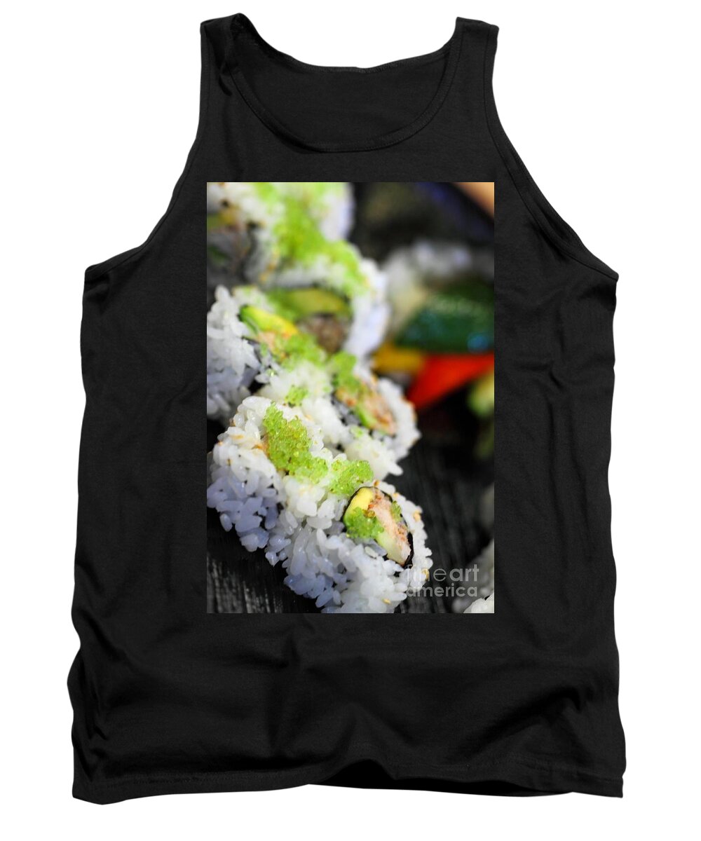 Food Tank Top featuring the photograph Sushi California Roll #7 by Henrik Lehnerer