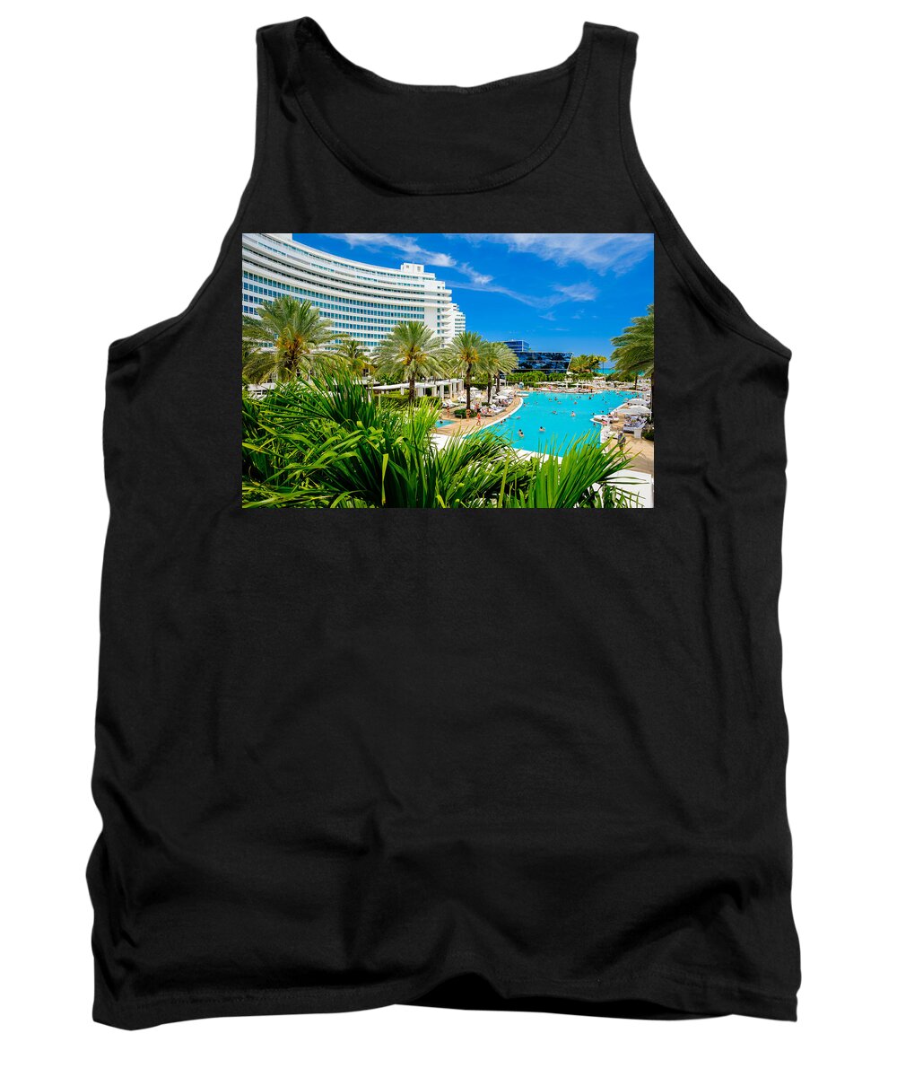 Architecture Tank Top featuring the photograph Fontainebleau Hotel #8 by Raul Rodriguez