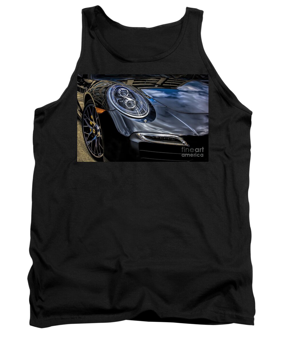 Black Tank Top featuring the photograph 911 Turbo S by Ken Johnson