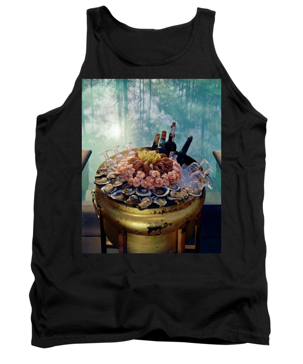 Nobody Tank Top featuring the photograph A Bucket Of Shrimp by Ernst Beadle
