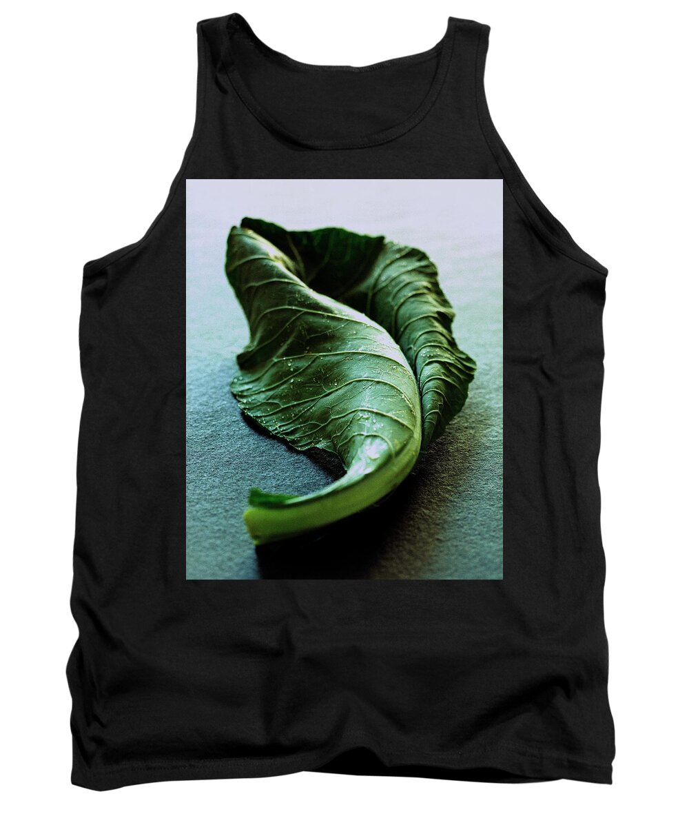Nobody Tank Top featuring the photograph A Collard Leaf by Romulo Yanes
