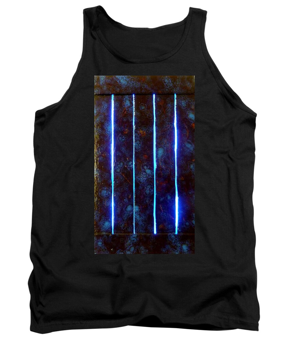 Blue Light Tank Top featuring the painting A Dark Fairytale by Christopher Schranck