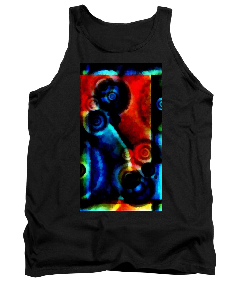 Drop Tank Top featuring the mixed media A Drop In The Puddle 1 by Angelina Tamez