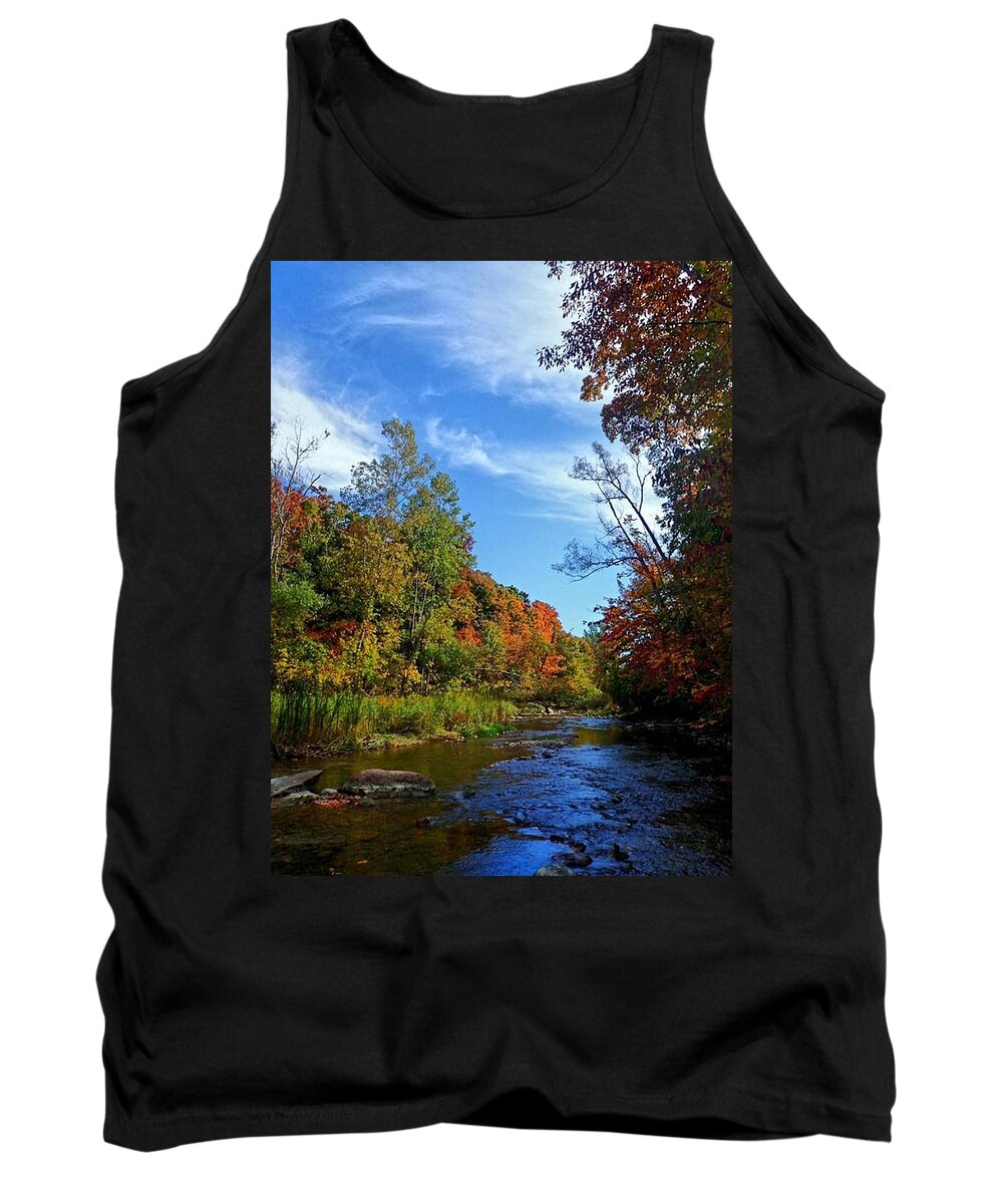 Lake Tank Top featuring the photograph A Hidden Creek by Kelly Mills