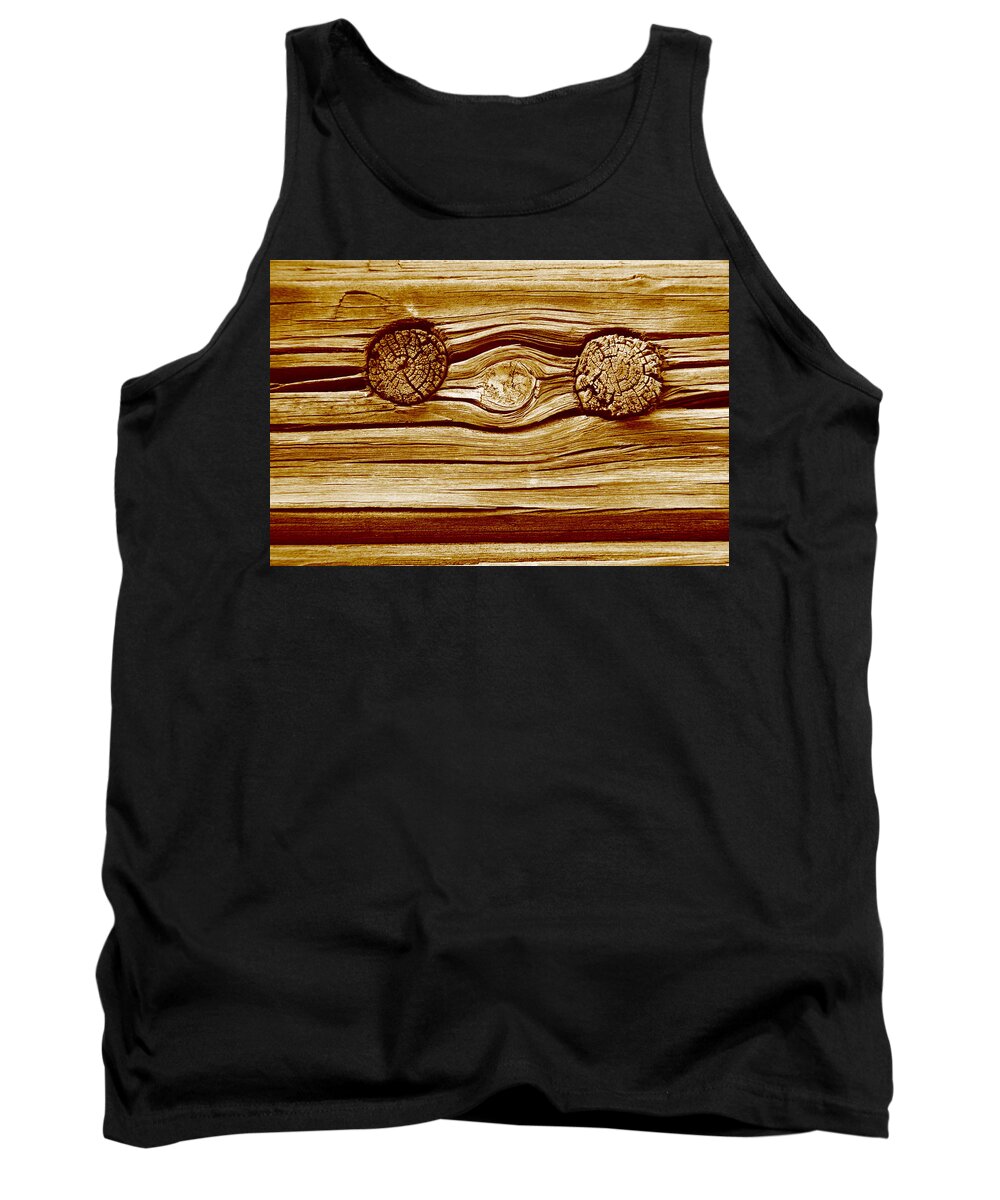 Knothole Tank Top featuring the photograph A pair of knotholes by Ulrich Kunst And Bettina Scheidulin