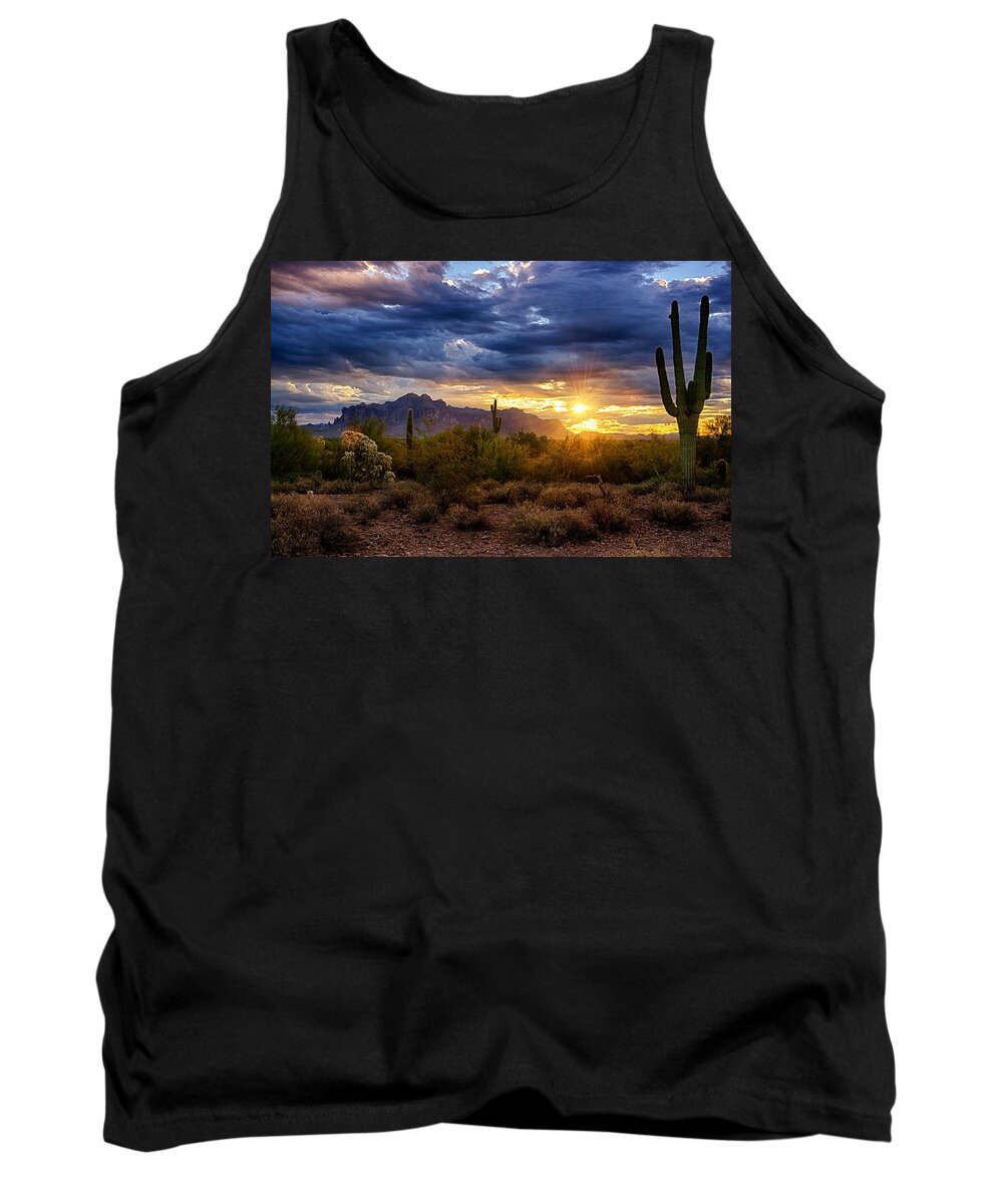 Sunrise Tank Top featuring the photograph A Sonoran Desert Sunrise by Saija Lehtonen