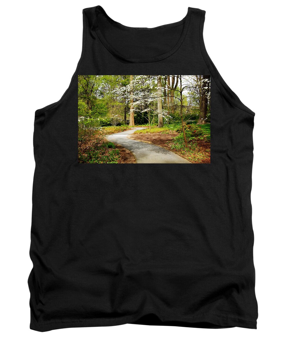 Gardens Tank Top featuring the digital art A Walk to Remember by Trina Ansel