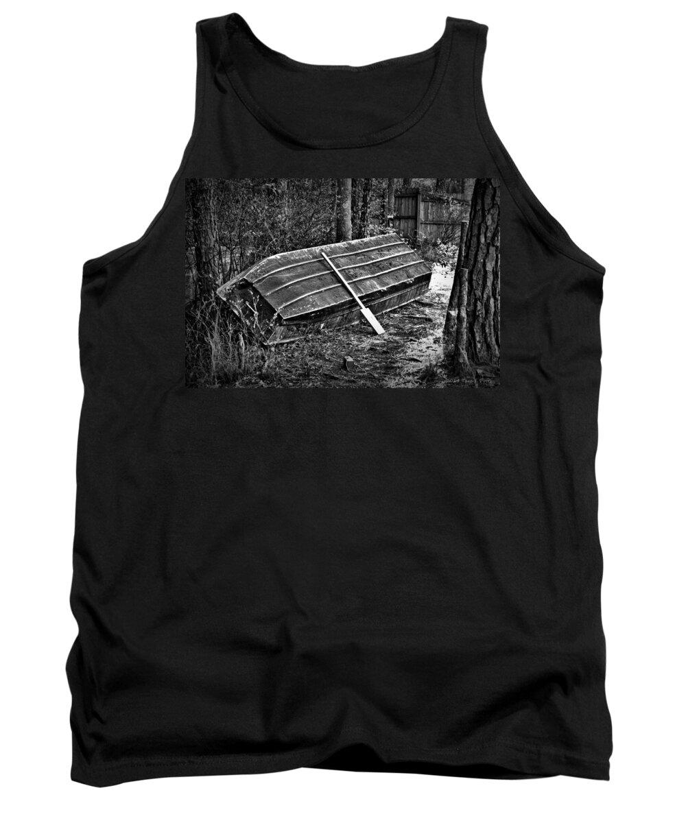 Abandoned Tank Top featuring the photograph Abandoned Rowboat by Tara Potts