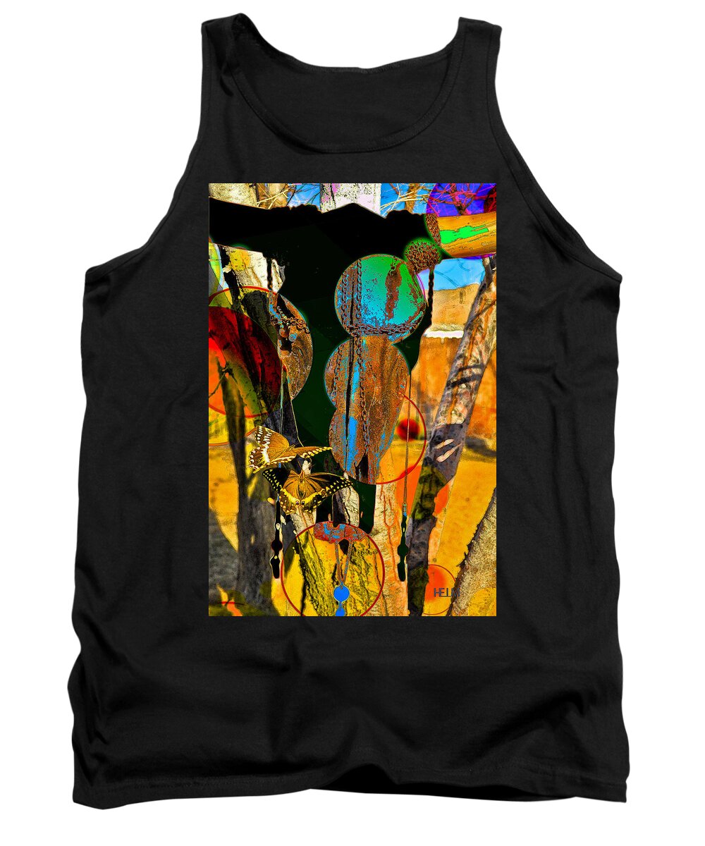  Cows Paintings Tank Top featuring the photograph Abstract Longhorn by Mayhem Mediums