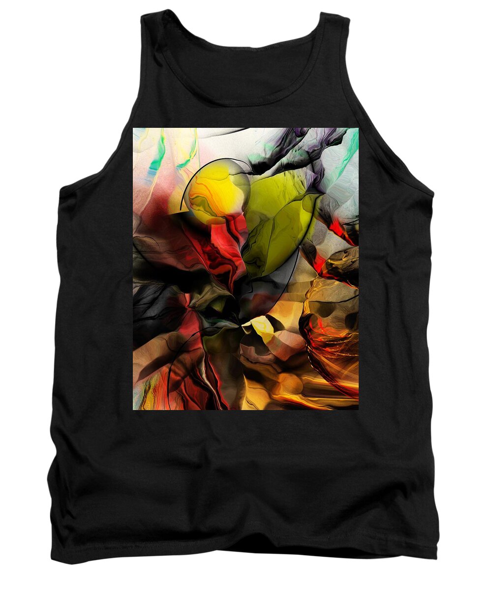 Fine Art Tank Top featuring the digital art Abstraction 122614 by David Lane