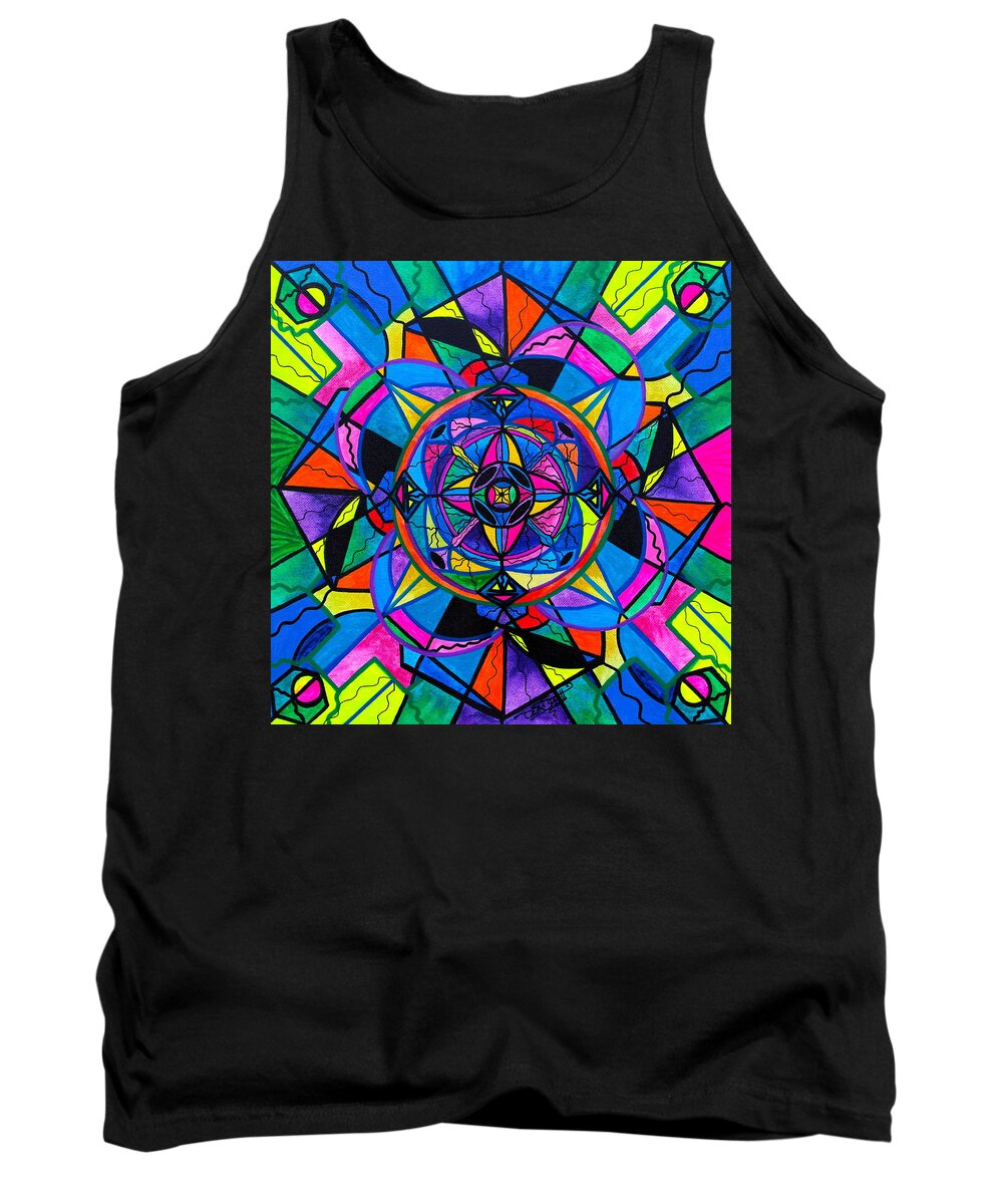 Vibration Tank Top featuring the painting Activating Potential by Teal Eye Print Store