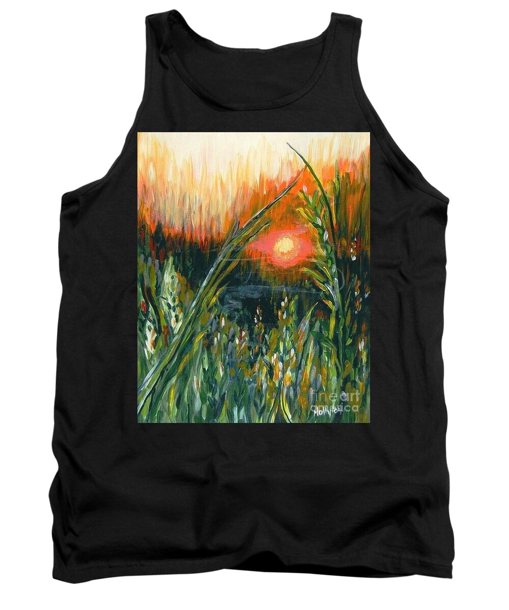Fire Tank Top featuring the painting After the Fire by Holly Carmichael