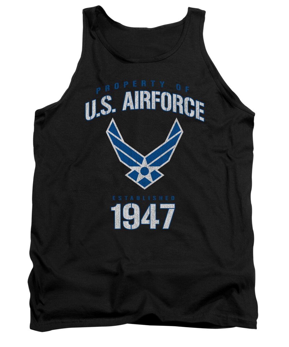 Air Force Tank Top featuring the digital art Air Force - Property Of by Brand A