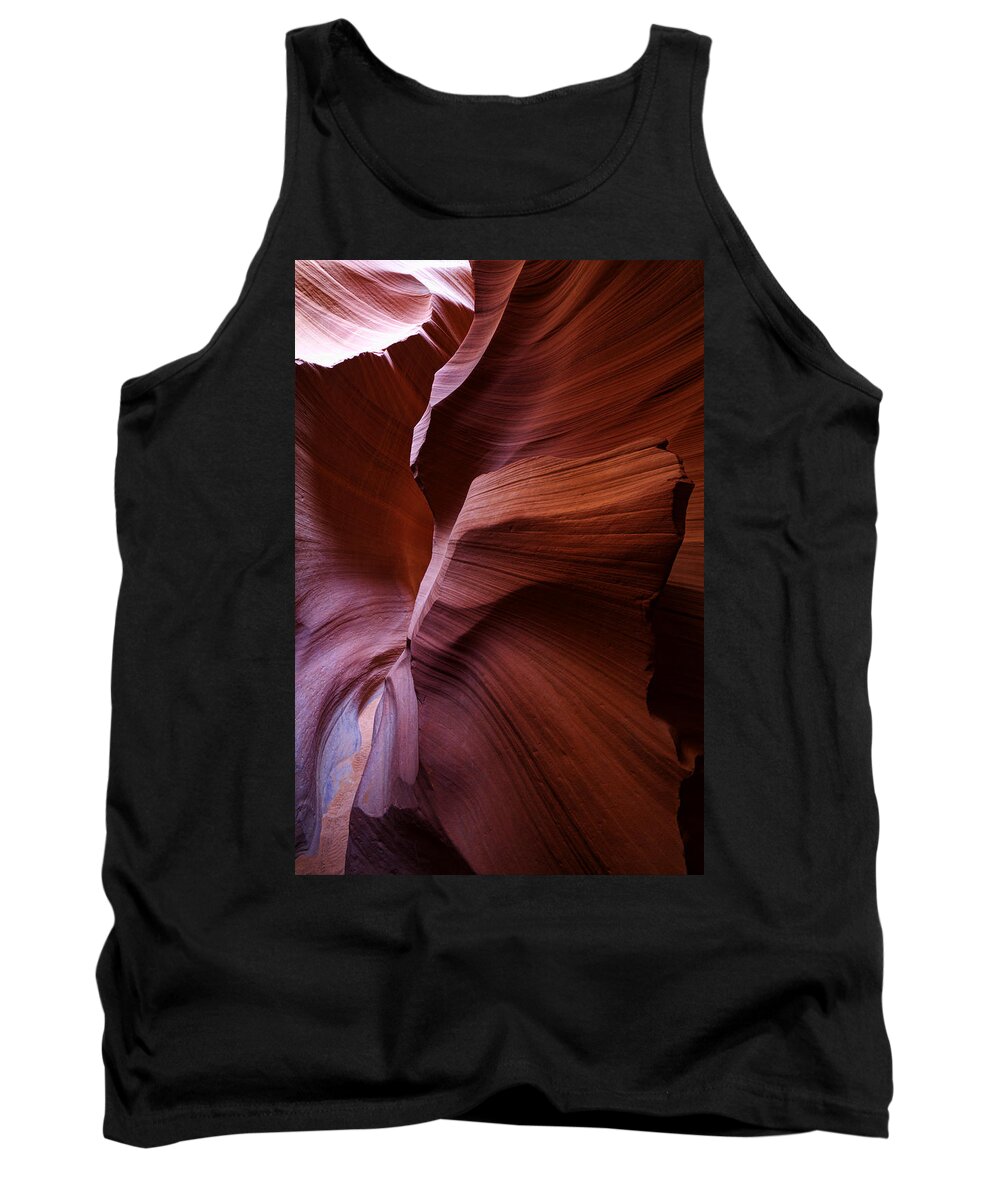 Antelope Canyon Tank Top featuring the photograph Amber flow by Jonathan Davison