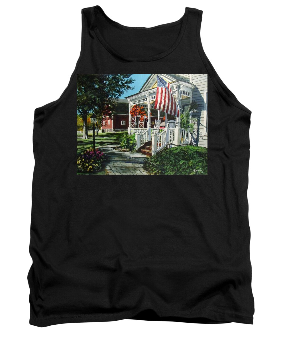 Farm Tank Top featuring the painting An American Dream by William Brody
