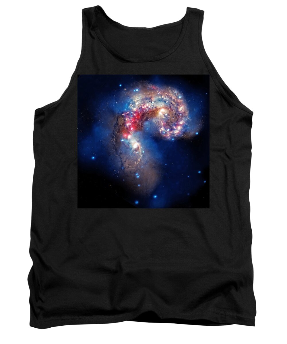 Universe Tank Top featuring the photograph Antennae Galaxies Collide 2 by Jennifer Rondinelli Reilly - Fine Art Photography
