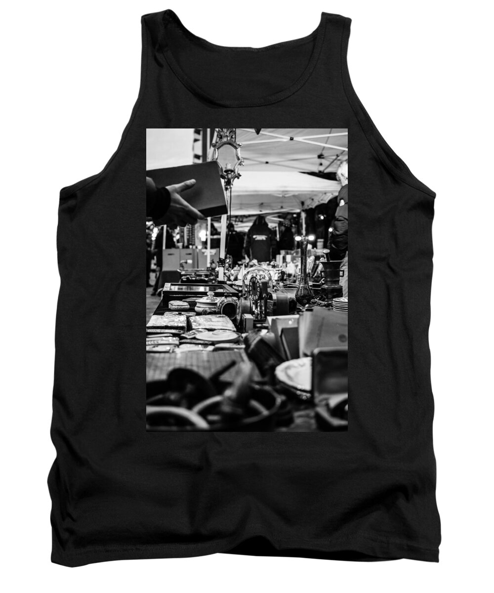 Market Tank Top featuring the photograph Antiques Market by AM FineArtPrints