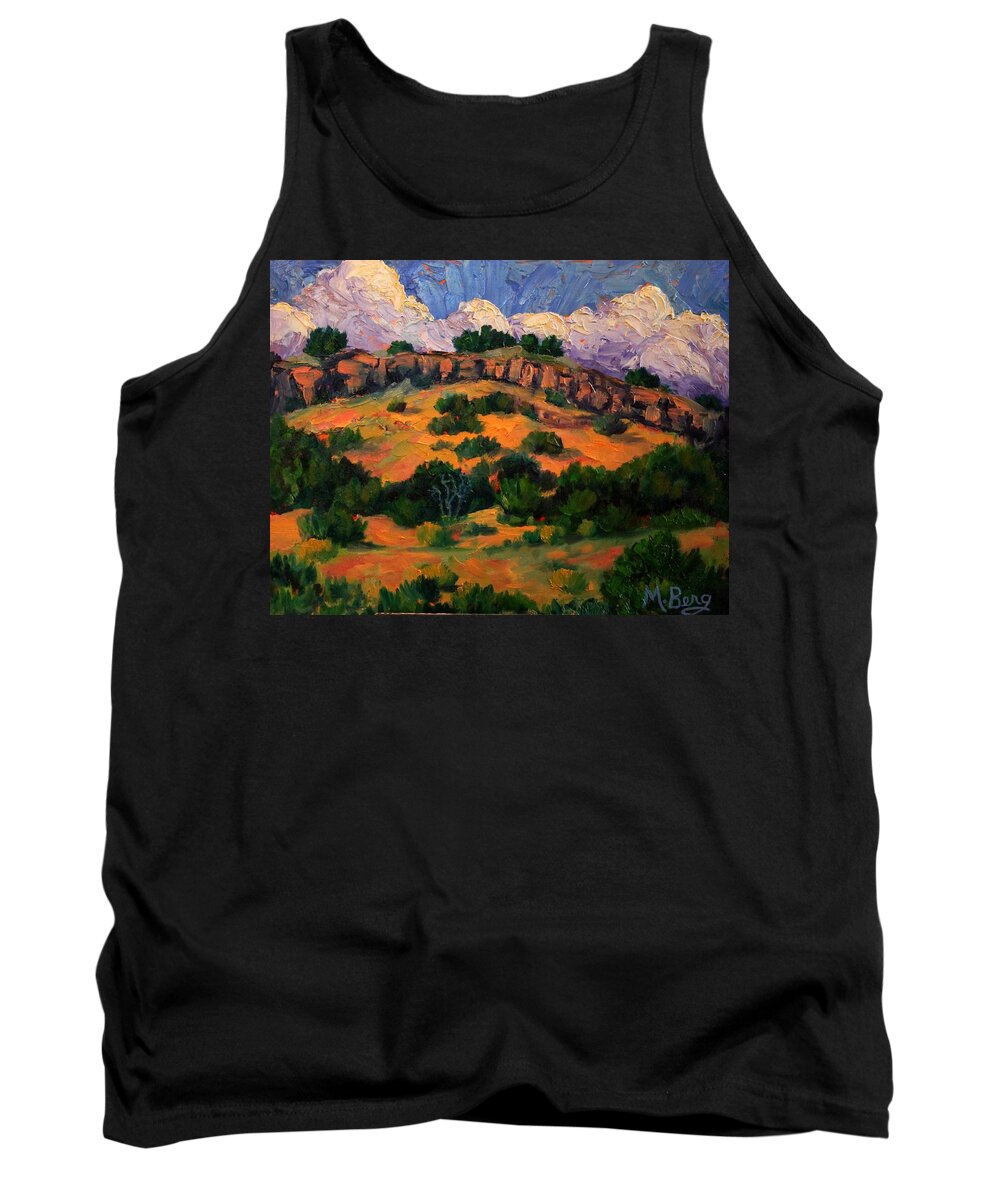 Landscape Tank Top featuring the painting Approaching Storm by Marian Berg