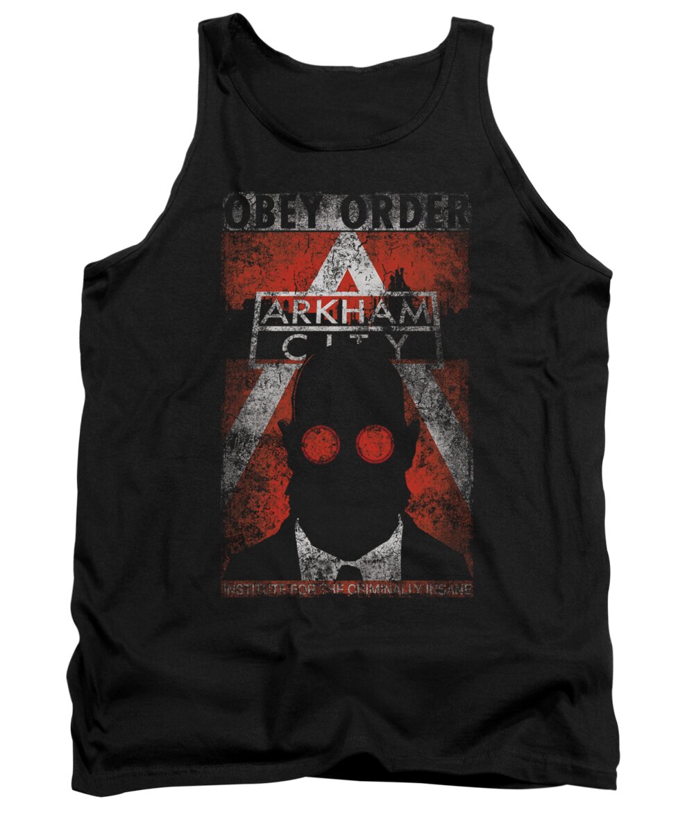 Arkham City Tank Top featuring the digital art Arkham City - Obey Order Poster by Brand A