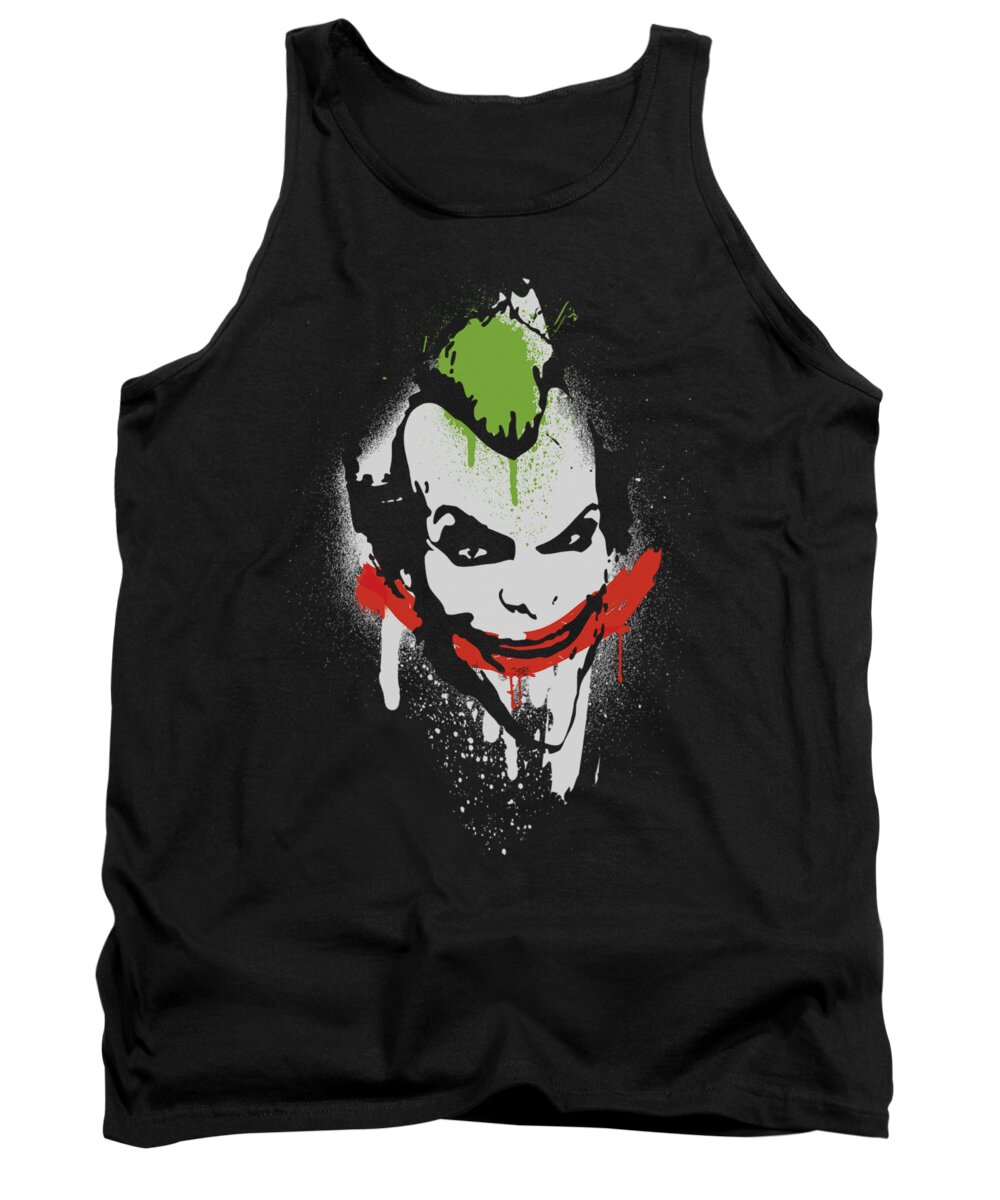 Arkham City Tank Top featuring the digital art Arkham City - Spraypaint Smile by Brand A