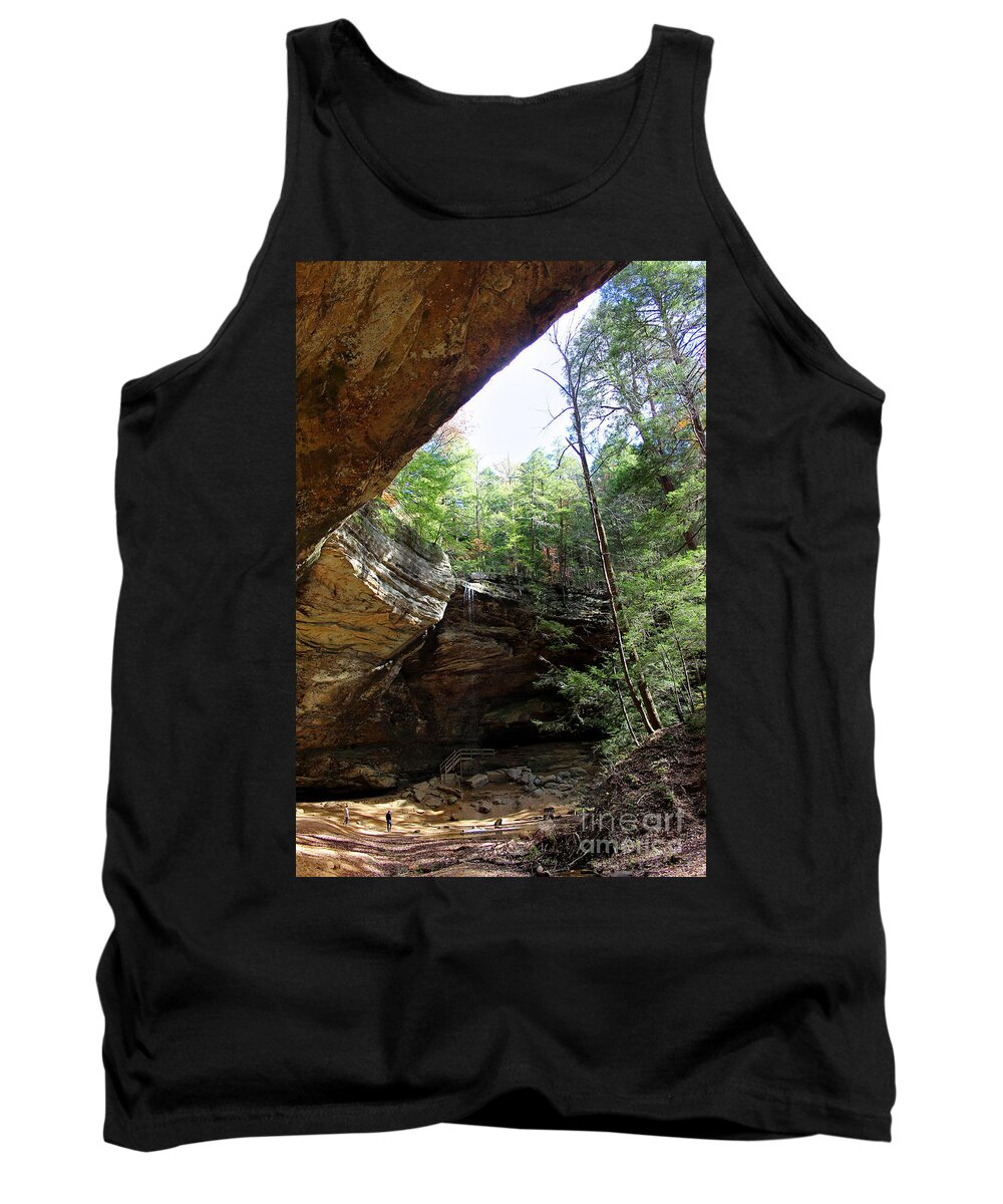 Cave Tank Top featuring the photograph Ash Cave of the Hocking Hills by Karen Adams