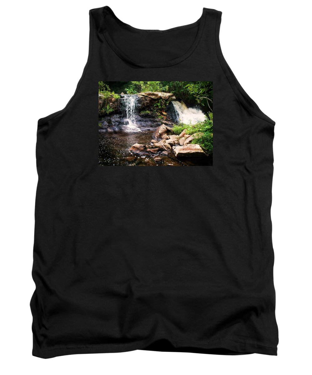 At The Mill Pond Dam Tank Top featuring the photograph At The Mill Pond Dam by Joy Nichols