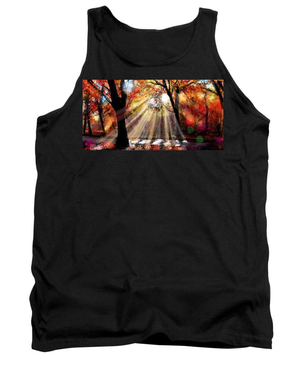 Painting Tank Top featuring the painting Autumn 4 by Angie Braun